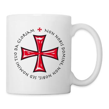Croix de Templar 02 non croisé nobis Domine de - Mug blanc - blanc - Droite