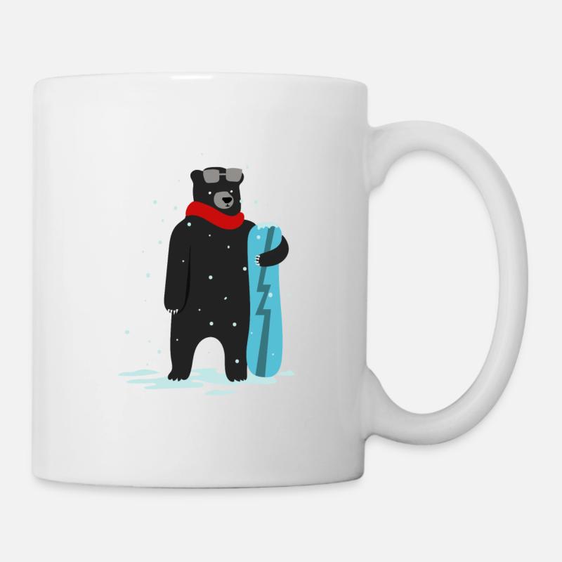 Nette Snowboardfahrt, die Geschenkgeschenkideen zeichnet - Tasse - Weiß