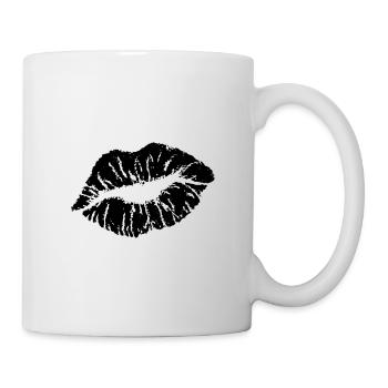 Love kiss Mouth Kissing lips Funny gift - Mug - white - Right