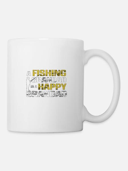 A fishing Grandad is a happy Grandad - Mug - white