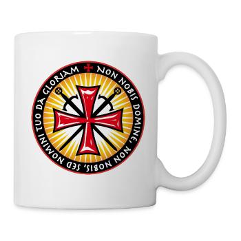22 Ritter Kreuz Schwerter Non Nobis Domine - Tasse - Weiß - Rechts