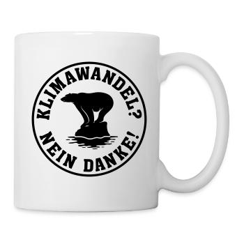 KLIMAWANDEL, NEIN DANKE LOGO - Tasse - Weiß - Rechts