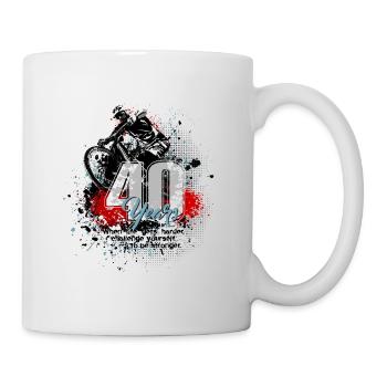 Mountain bike - 40. Geburtstag - Tasse - Weiß - Rechts