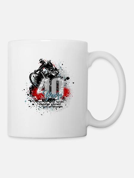 Mountain bike - 40th birthday - Mug - white