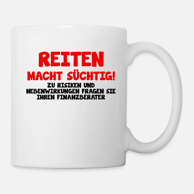 Pferdesprüche TShirt Pferd Reitersprüche Geschenk - Tasse - Weiß