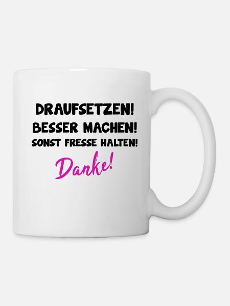 Pferdesprüche TShirt Pferd Reitersprüche Geschenk - Tasse - Weiß