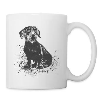 Teckel Rauhaardackel - Un grand homme de teckel - Mug blanc - blanc - Droite