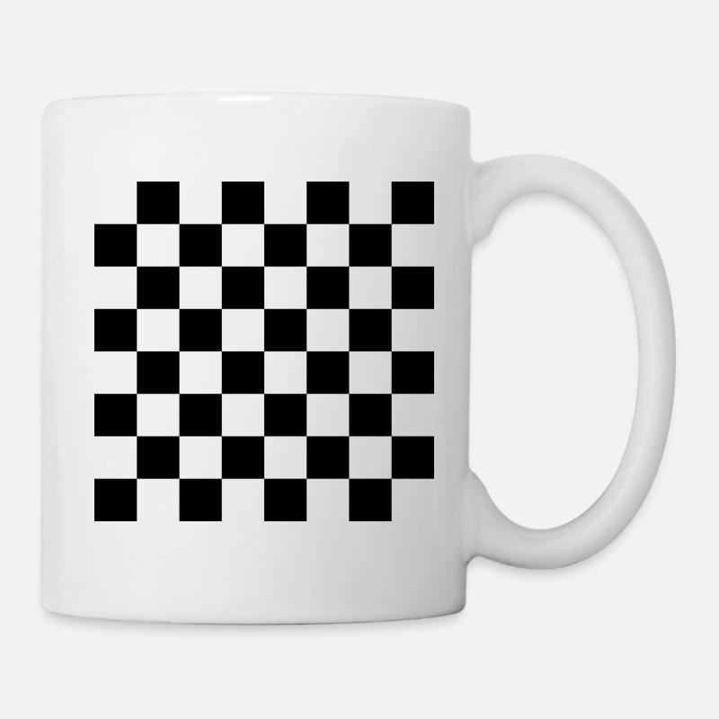 Schachbrett - Tasse - Weiß