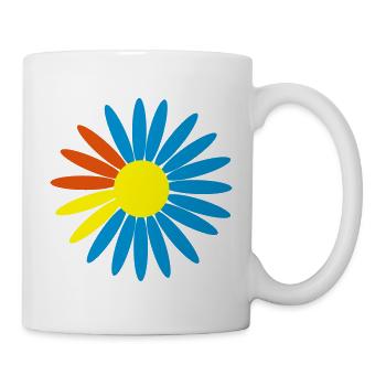 arc-en-ciel sombre pur - Mug blanc - blanc - Droite
