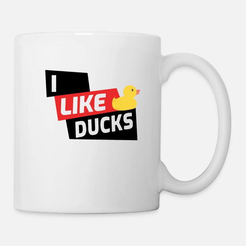 I like Duck Duck Duck Yellow Bread Funny Gift - Mug - white