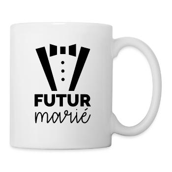 Futur marié costume - Mug blanc - blanc - Droite