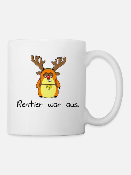 Rentier war aus - Tasse - Weiß