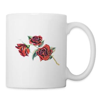 Rose - Tasse - Weiß - Rechts