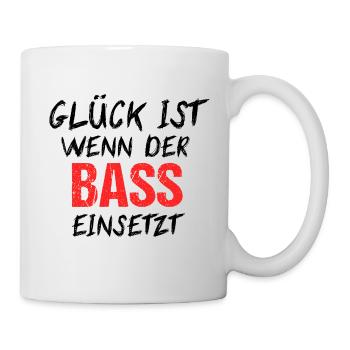 Rave Shirt Techno Raver Laut Bass Musik Geschenk - Tasse - Weiß - Rechts