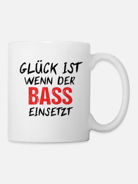 Rave Shirt Techno Raver Laut Bass Musik Geschenk - Tasse - Weiß
