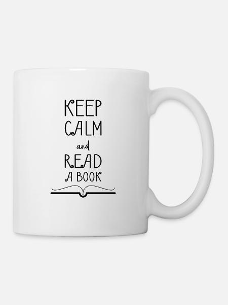 0275 Stay calm and read a book - Mug - white