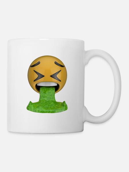 Emoji vomissant - Mug blanc - blanc