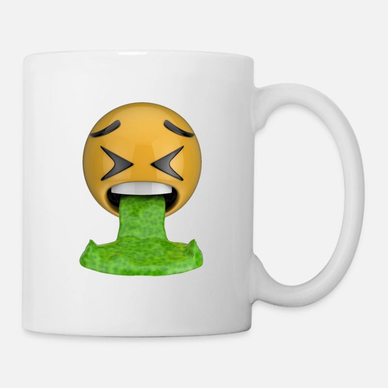 Emoji Erbrechen - Tasse - Weiß
