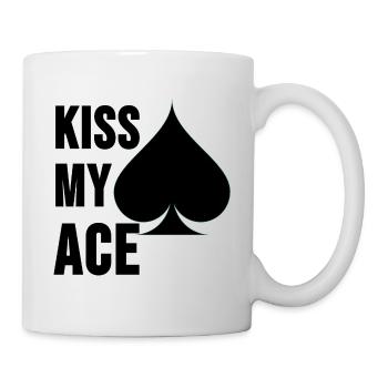 Poker Shirt Pokern Pokerface Ass Casino Geschenk - Tasse - Weiß - Rechts