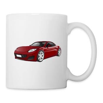 voiture de sport rouge 41 F - Mug blanc - blanc - Droite