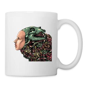 Hat of bones color - Mug - white - Right