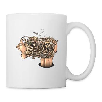 Head Scream Doodle Flat - Mug - white - Right