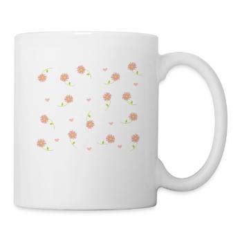 Pink flowers - Mug - white - Right