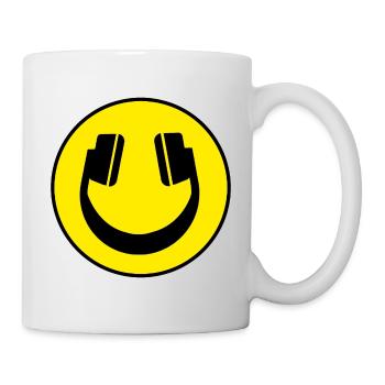 face music headphones - Mug - white - Right