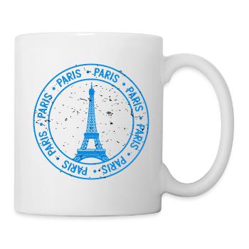 Paris Emblem Eiffelturm - Tasse - Weiß - Rechts