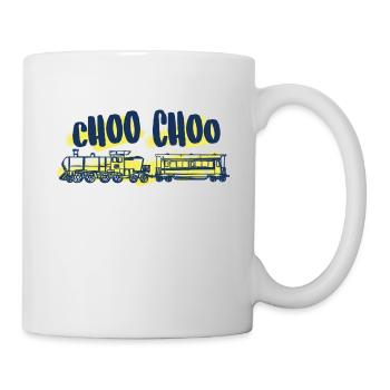 Züge Eisenbahn Lokomotive Geschenk - Tasse - Weiß - Rechts