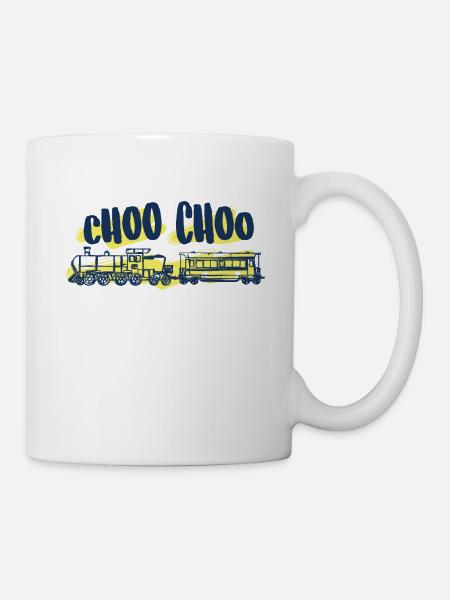 Trains trains locomotive cadeau - Mug blanc - blanc