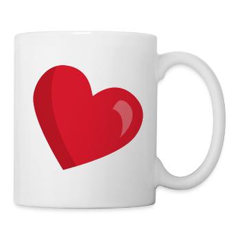 cœur - Mug blanc - blanc - Droite