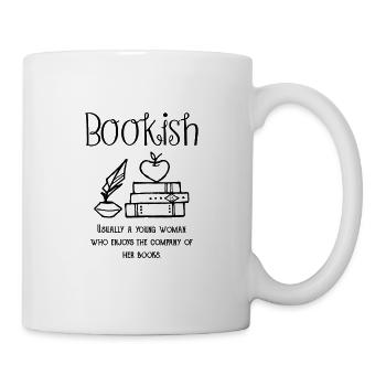 0304 Bookish Frau Lustiger Spruch Bücher - Tasse - Weiß - Rechts