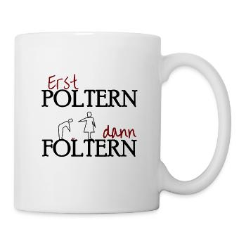 Polterabend Hochzeit Jungeselle Geschenk Lustig - Tasse - Weiß - Rechts