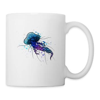 Beautiful colorful jellyfish - Mug - white - Right