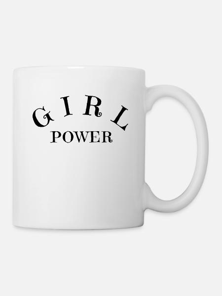 Girl power - Tasse - Weiß
