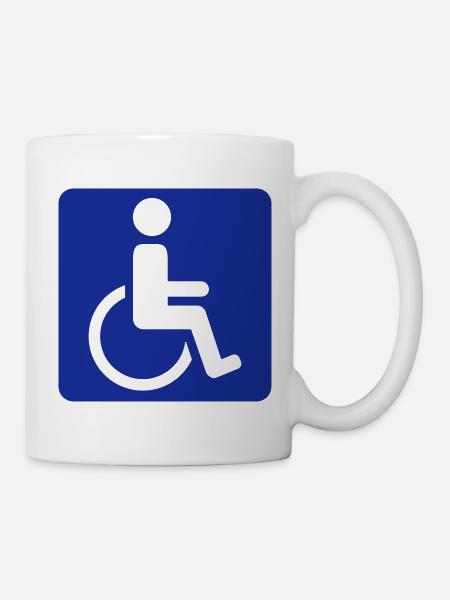Rollstuhl - Tasse - Weiß