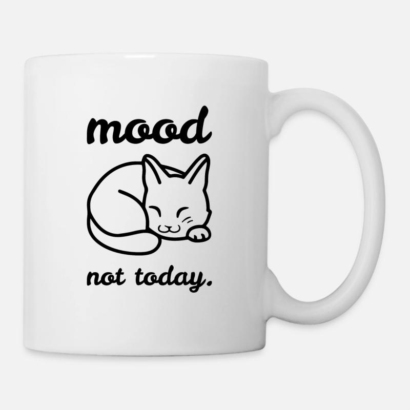 Relaxer cadeau de silhouette de chats - Mug blanc - blanc