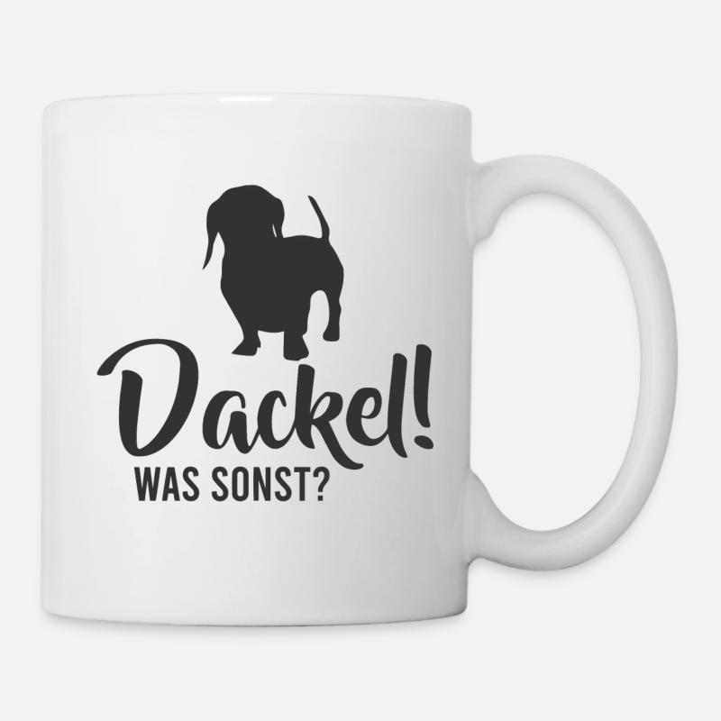 Hunde – Shirt Haustier Dackel Geschenk - Tasse - Weiß