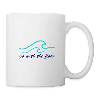 go with the flow "WELLE" - Tasse - Weiß - Rechts