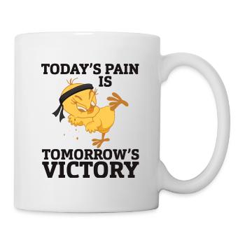 Today's pain is tomorrow's victory! Fighting Chicks! - Mug - white - Right
