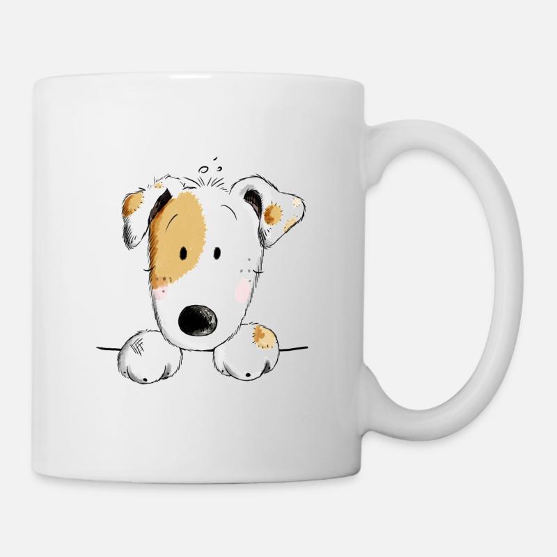 Süßer Jack Russell Hund Comic - Tasse - Weiß