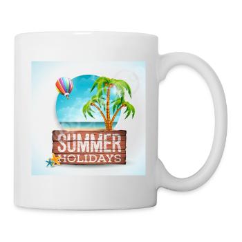 Summer Holidays Sommer Ferien Urlaub - Tasse - Weiß - Rechts