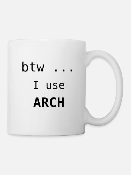 I use Arch black - Linux System - Mug - white