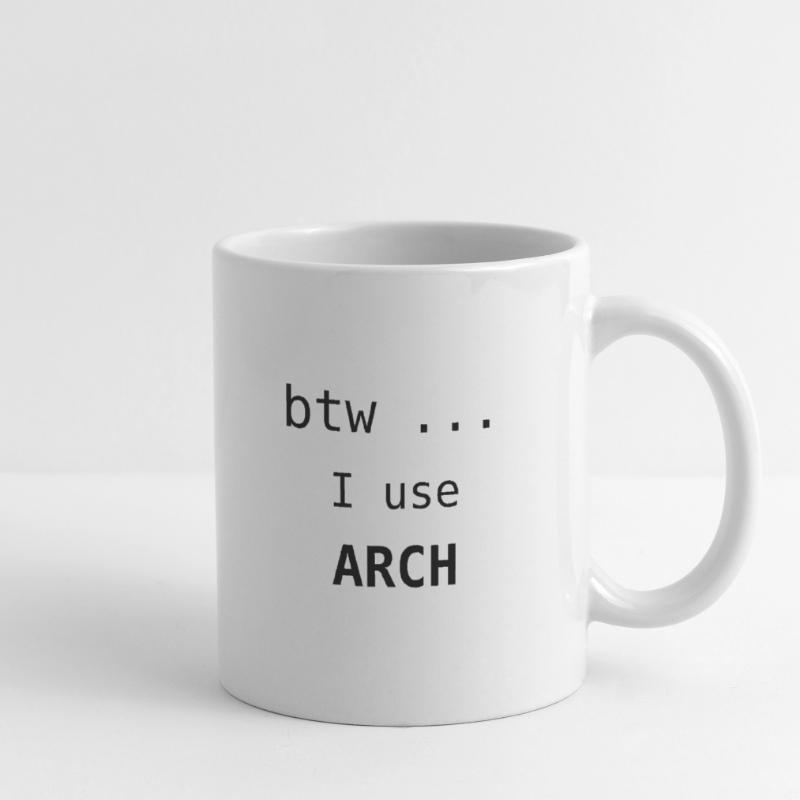 I use Arch schwarz - Linux System Tasse