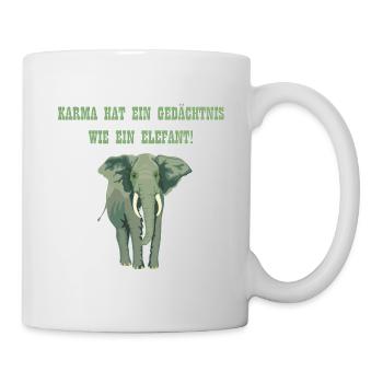 Elephant Karma Animal Funny saying slogan gift - Mug - white - Right