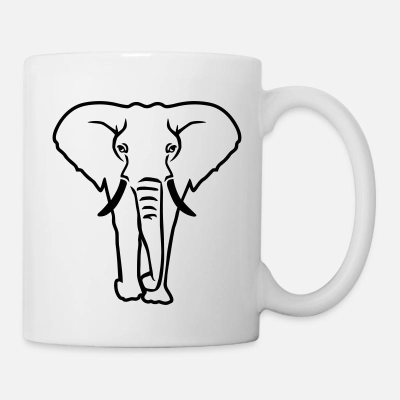 Elefant - Tasse - Weiß