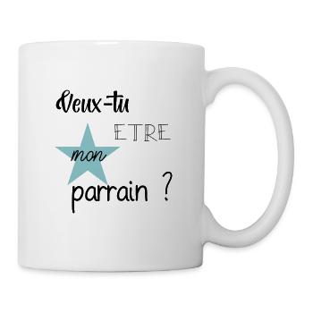 Veux tu etre mon parrain? - Mug blanc - blanc - Droite