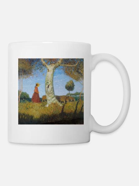 Otto Modersohn - Sonniger Herbsttag. (Ausschnitt) - Tasse - Weiß