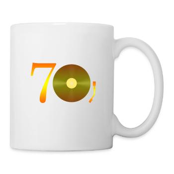 Musik 70er Retro Vinyl Schalplatte Disco Geschenk - Tasse - Weiß - Rechts